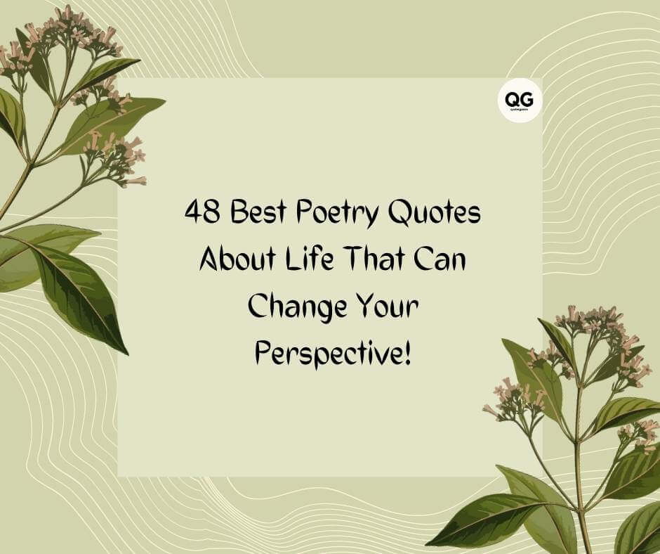 poetry quotes about life images